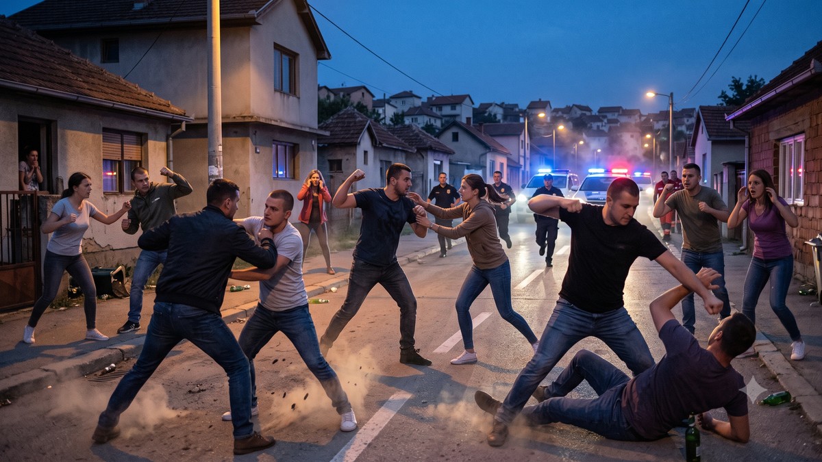 Masovna tuča: Fotografija je generisana uz pomoć veštačke inteligencije