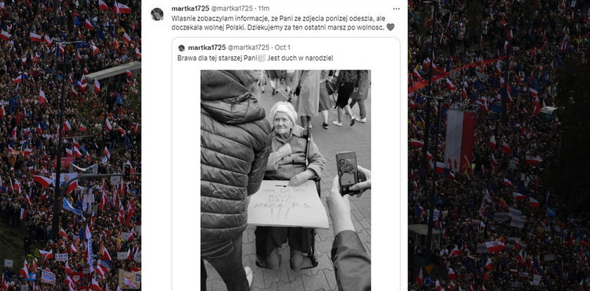 Jej zdjęcie z Marszu Miliona Serc zobaczyła cała Polska. Przekazano smutną wiadomość