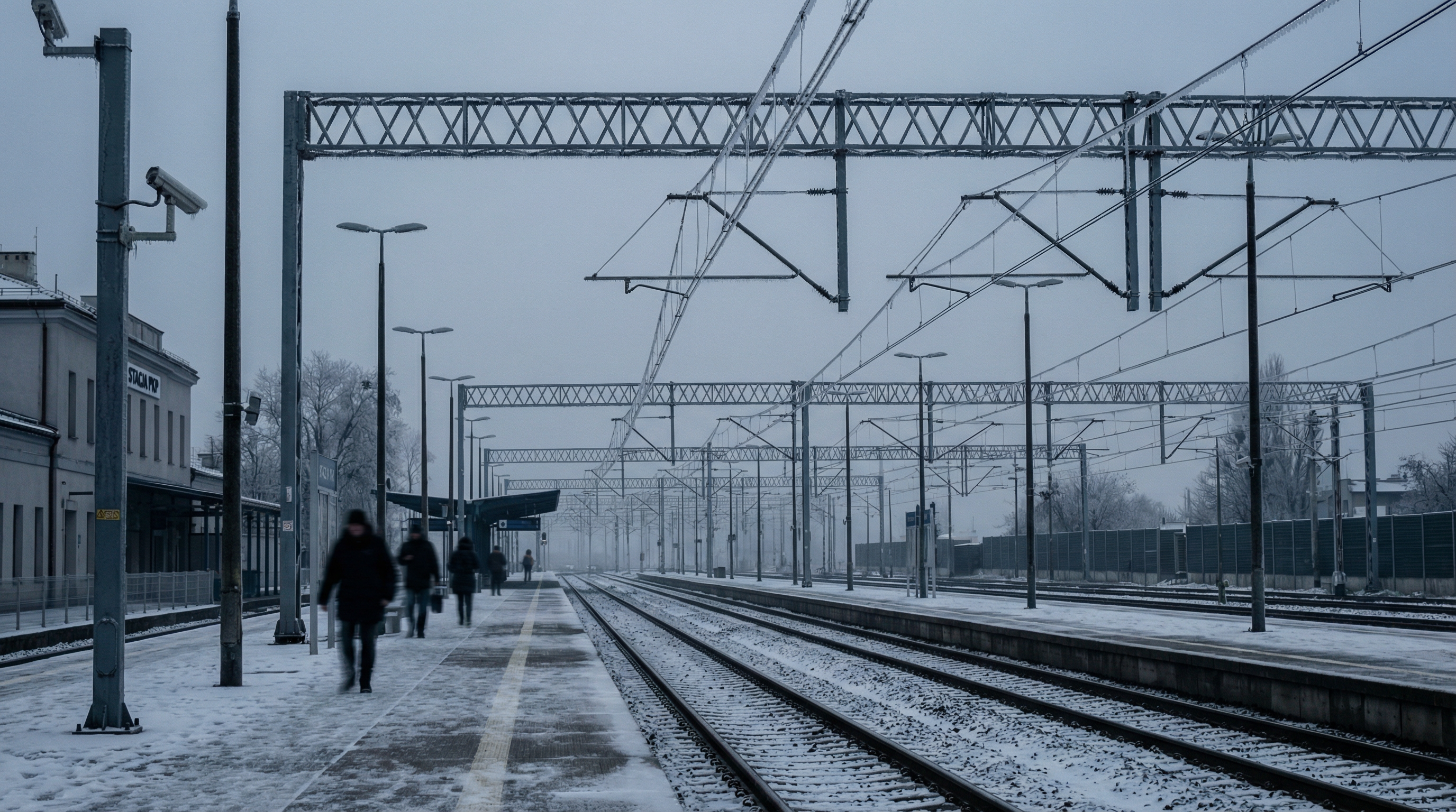 Chaos na kolei przez oblodzenie - PKP odwołuje połączenia w całym kraju. Pociąg spóźniony o 455 minut