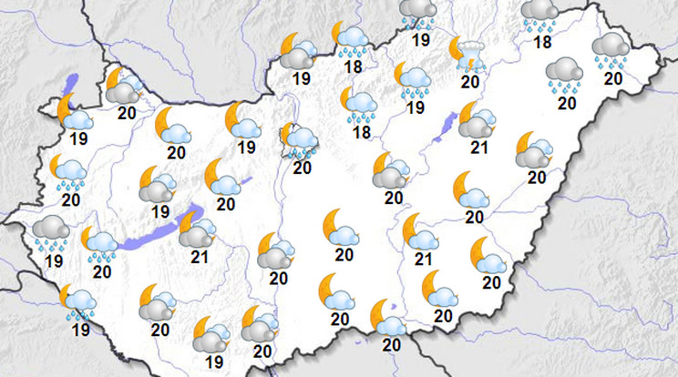 Ilyen időjárásra számíthatunk péntek este /Fotó: met.hu