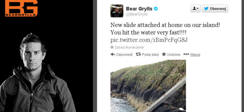 Bear Grylls zbudował wielką zjeżdżalnię na prywatnej wyspie. Zdenerwował władze