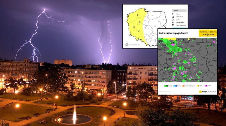 Koniec spokoju w pogodzie blisko. Z każdym dniem coraz więcej burz (mapy: IMGW, meteologix.com)