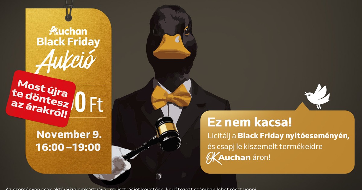 Licitálással indul a Black November az Auchanban