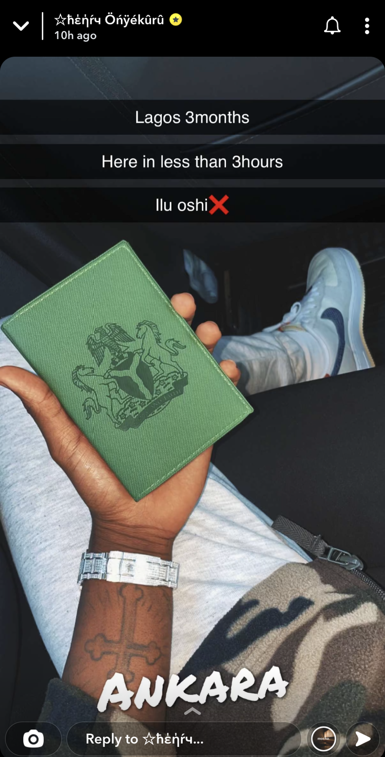 Ο Henry Onyekoro στο Snapchat