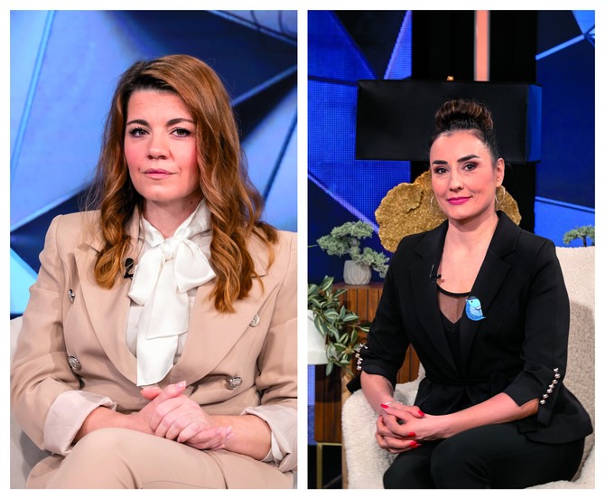 Glumica Snežana Nešković Jeremić (levo) i psihoterapeut Biljana Ćulafić (desno)