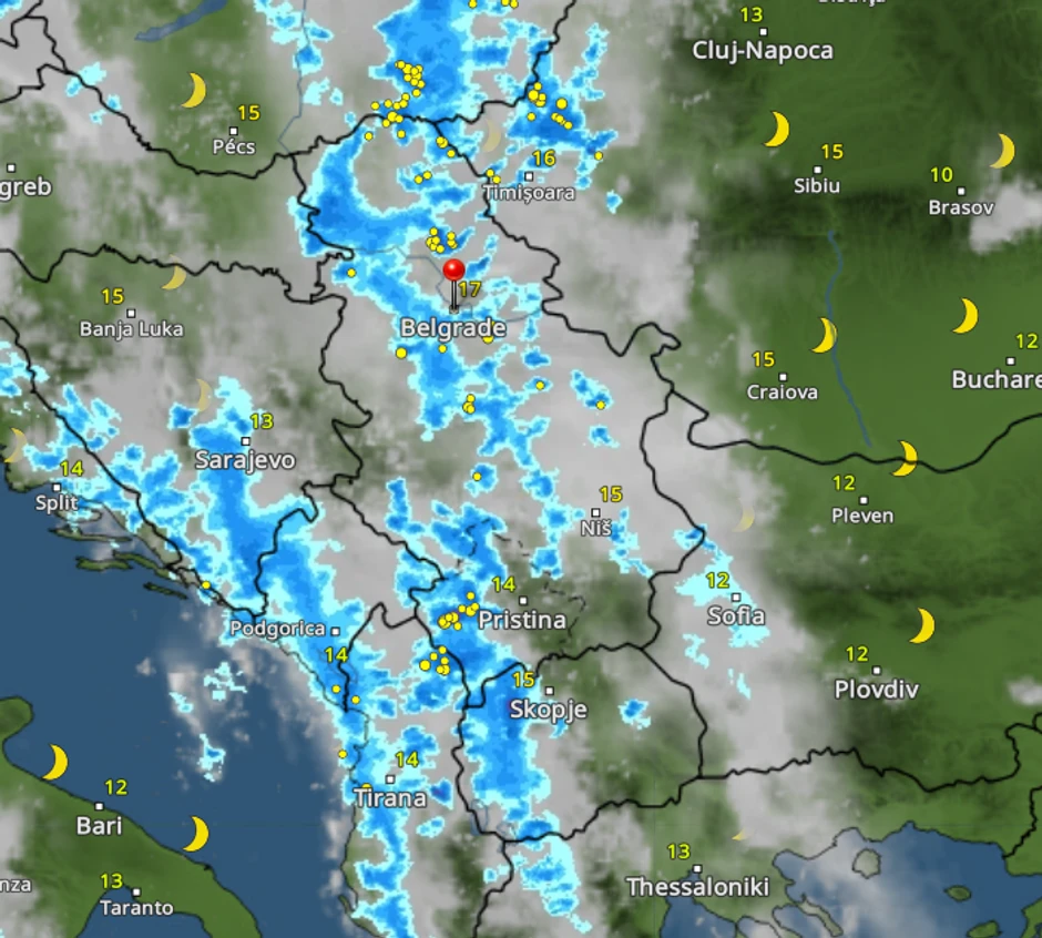 Nevreme u ponoć između četvrtak i petak