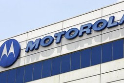 Motorola logo is seen on their building at industrial estate in Singapore