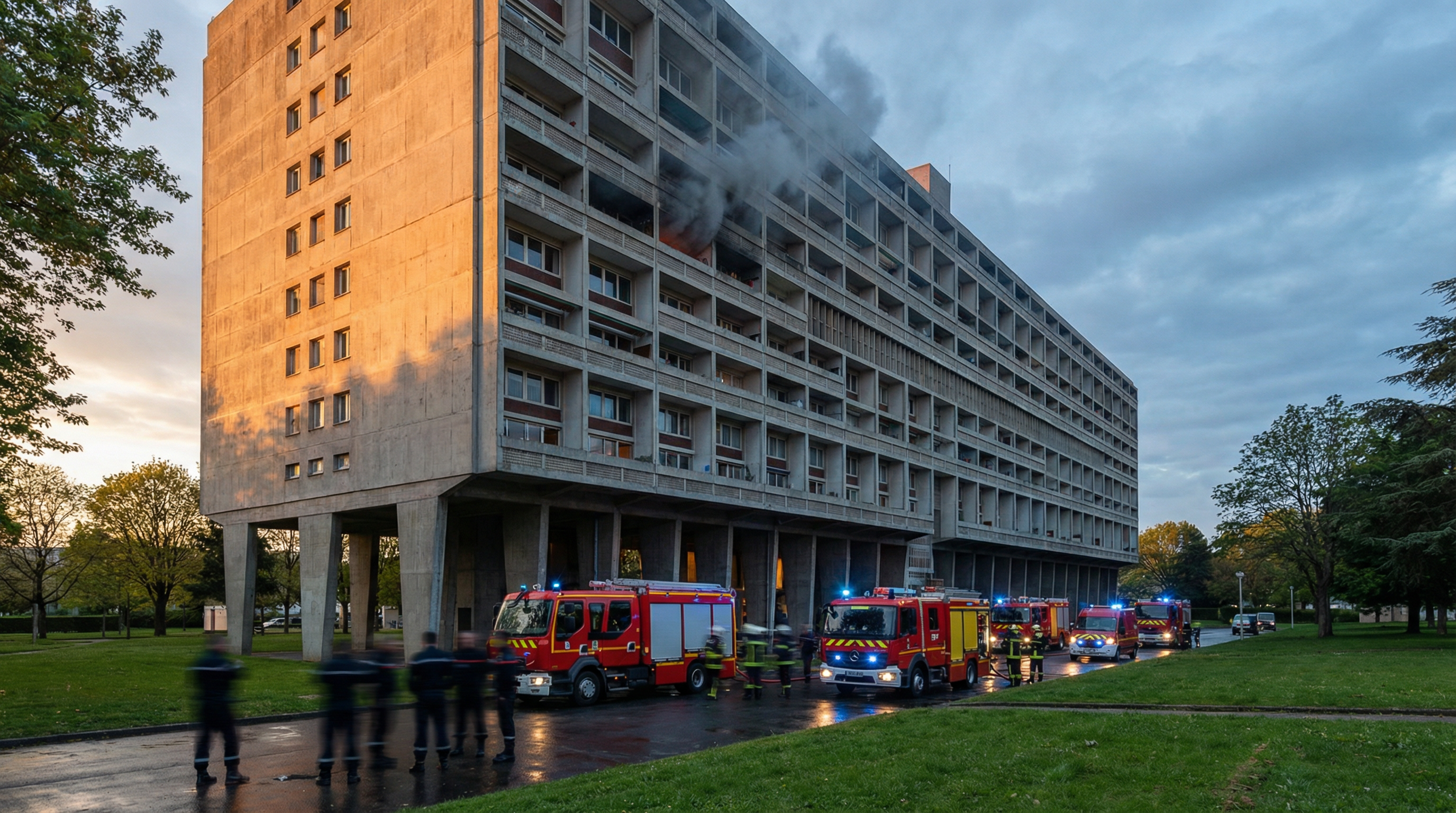 Incendie dans la Maison radieuse de Le Corbusier : 250 personnes évacuées
