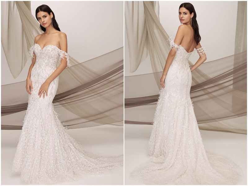 Lżejsza wersja syreny – suknia ślubna w kształcie trąbki / Suknia ślubna - Salon White