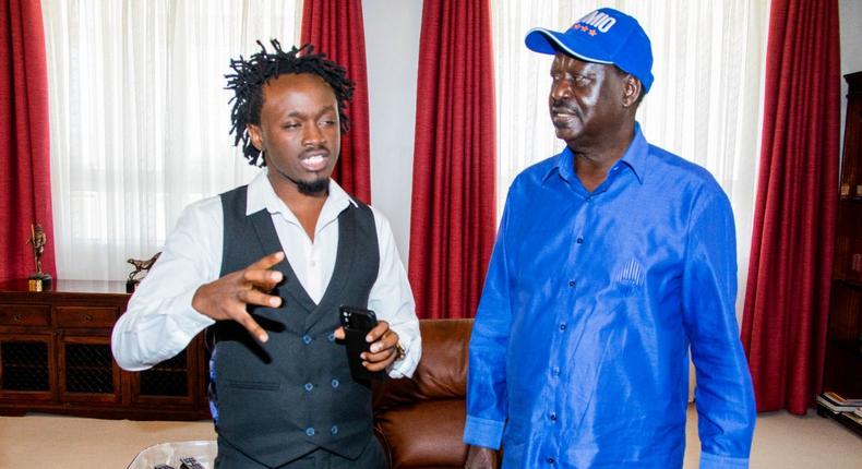Musician Bahati drops new tune 'Fire' featuring Raila Odinga [Video]