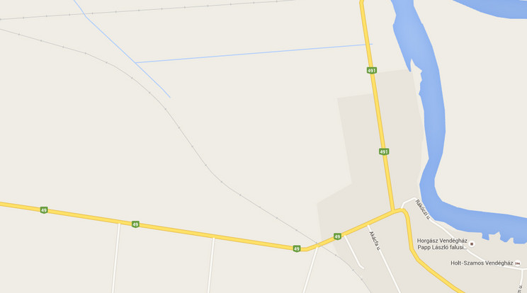 A 491-es úton, Győrtelek közelében történt a baleset / GoogleMaps