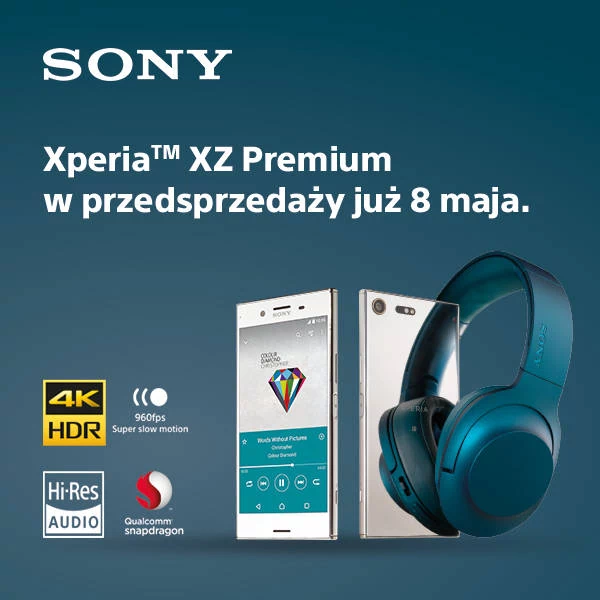 Sony Xperia XZ Premium w przedsprzedaży ze słuchawkami MDR-100ABN