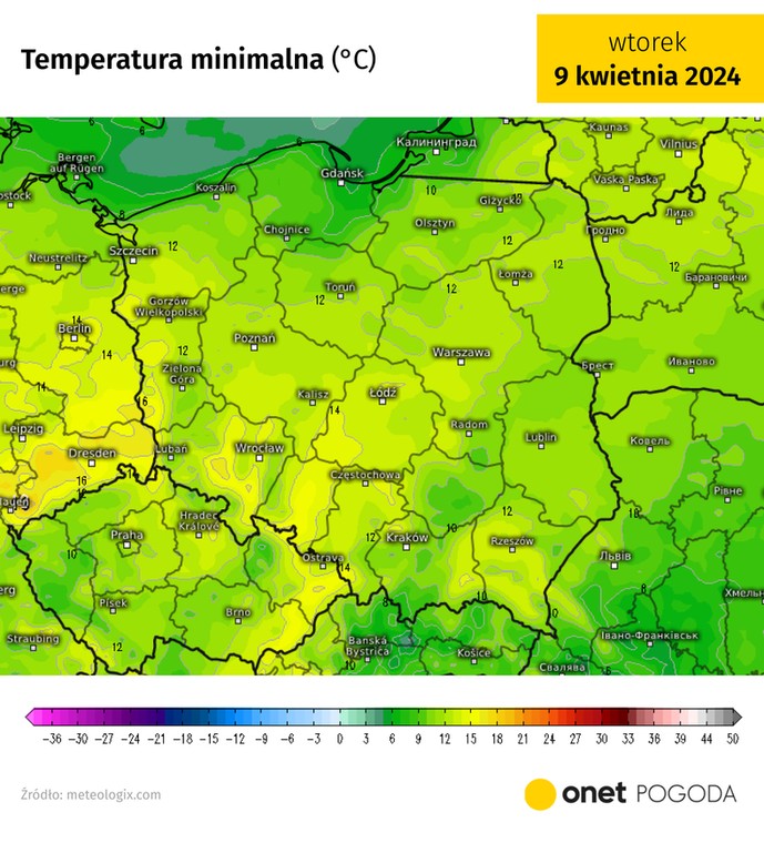 Noc zapowiada się bardzo ciepło