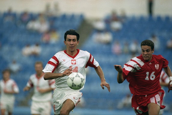Marek Bajor w meczu Polska - USA na IO 1992