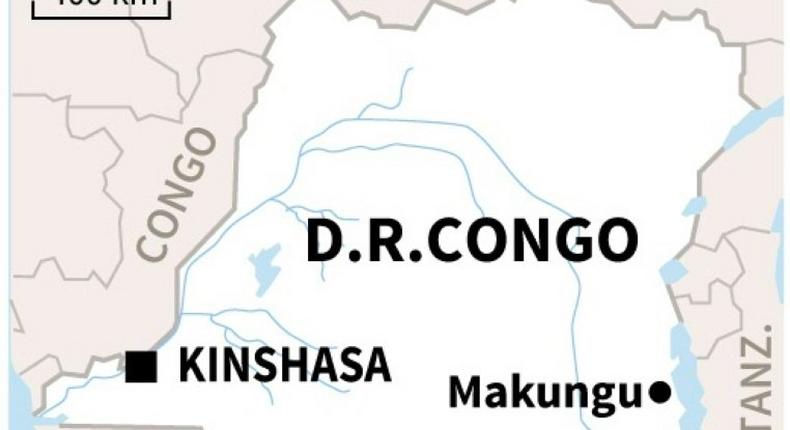 Map locating Makungu, site of a fatal mine accident