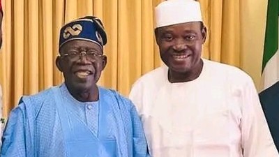 President Bola Tinubu and Sen. Jimoh Ibrahim (Ondo-South) [Credit: Twitter]