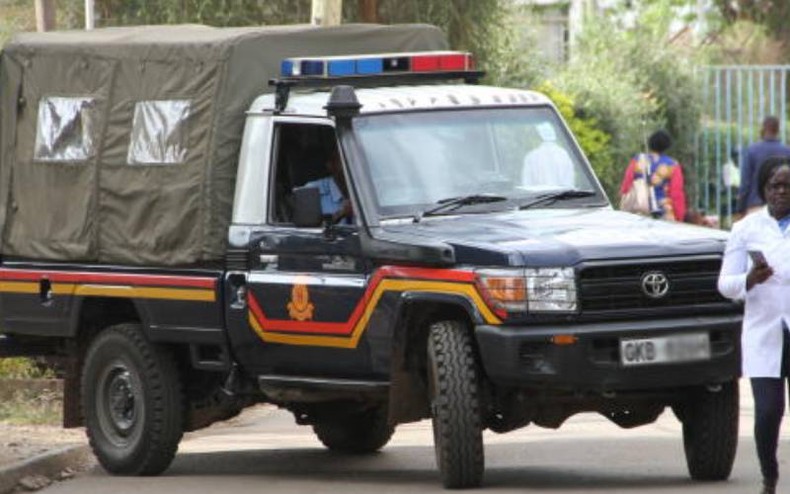 File image of a police vehicle at a crime scene
