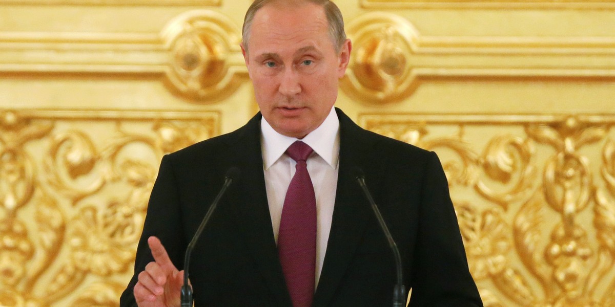 Vladimir Putin speaks during a personal send-off for members of the Russian Olympic team at the Kremlin in Moscow, Russia, July 27, 2016.