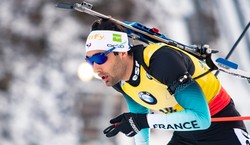 PŚ w biathlonie: Martin Fourcade wygrał w Ruhpolding, Polacy daleko