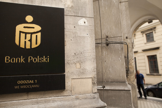 Logo banku PKO BP, oddział we Wrocławiu