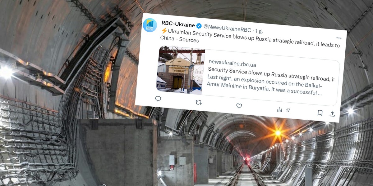 Najdłuższy tunel na linii kolejowej Bajkał - Amur został wysadzony przez ukraińskie służby