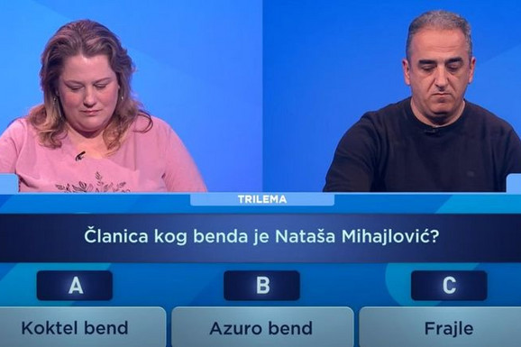 U KVIZU PITALI U KOM JE BENDU PEVAČICA NATAŠA MIHAJLOVIĆ Takmičari u čudu, a da li vi znate odgovor?