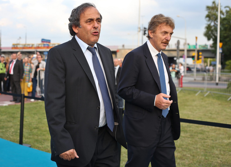 Michel Platini (z lewej) i Zbigniew Boniek
