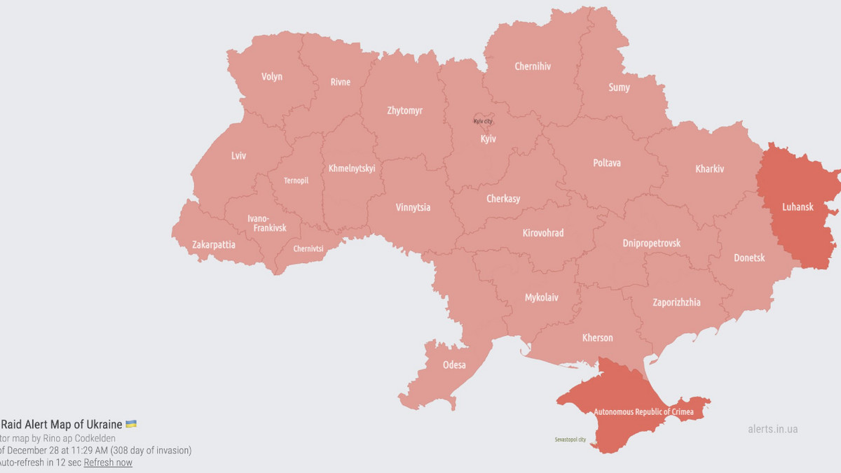 Alarm przeciwlotniczy w całej Ukrainie. Niepokojące ruchy wojsk na Białorusi