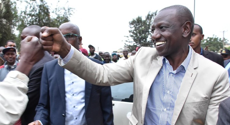 DP William Ruto interacts with Nairobi residents. His office has received an additional Sh50 million for foreign travel (Twitter)