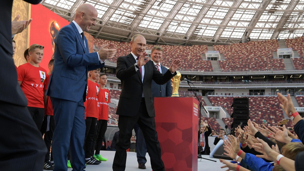 Russian President Vladimir Putin FIFA World Cup Trophy Tour