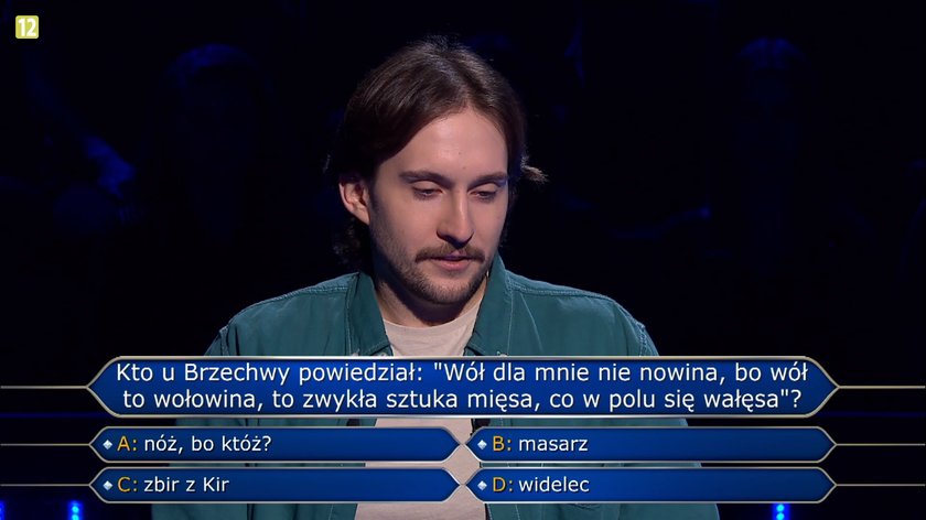 "Milionerzy" - Remigiusz Kania odpadł na pytaniu o Brzechwę