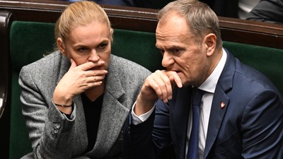 Donald Tusk i Barbara Nowacka