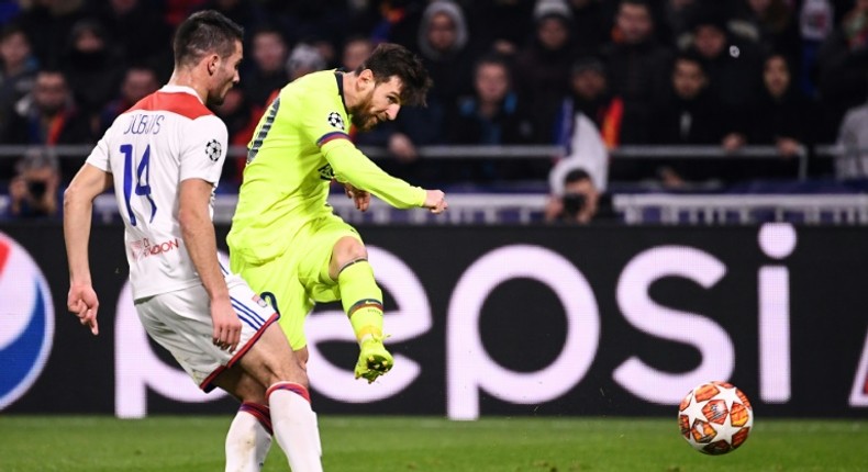 Lionel Messi and Barcelona were frustrated in a 0-0 draw in Lyon in the first leg of their Champions League last-16 tie