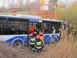 Autobus MPK wpadł do rowu