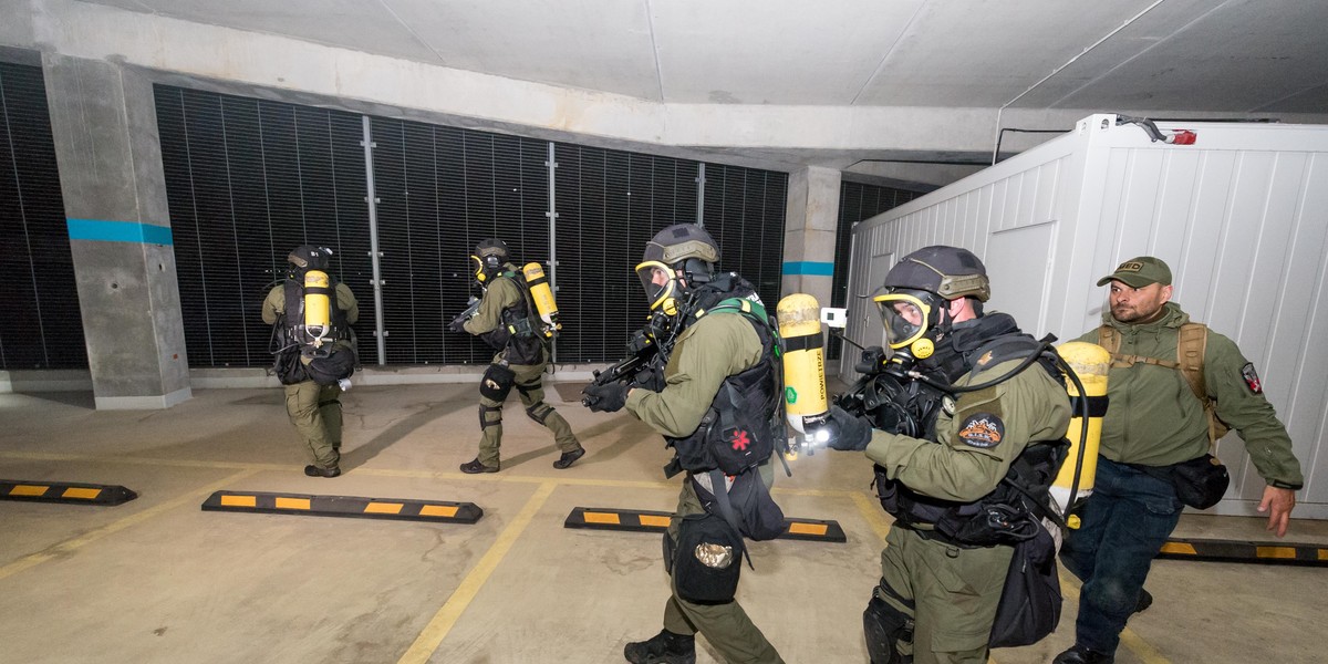 Ćwiczenia antyterrorystów na stadionie we Wrocławiu