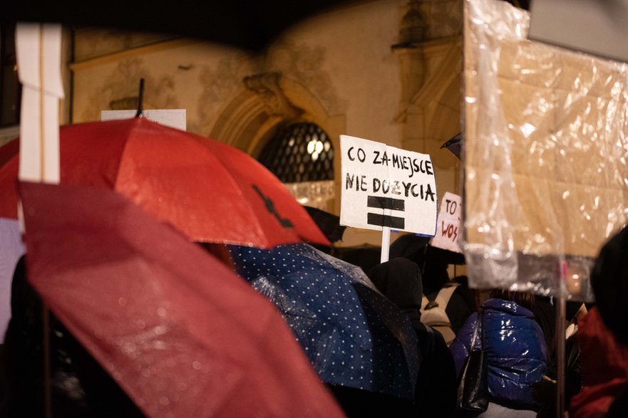 Protest w sprawie zaostrzania przepisów aborcyjnych 30 października