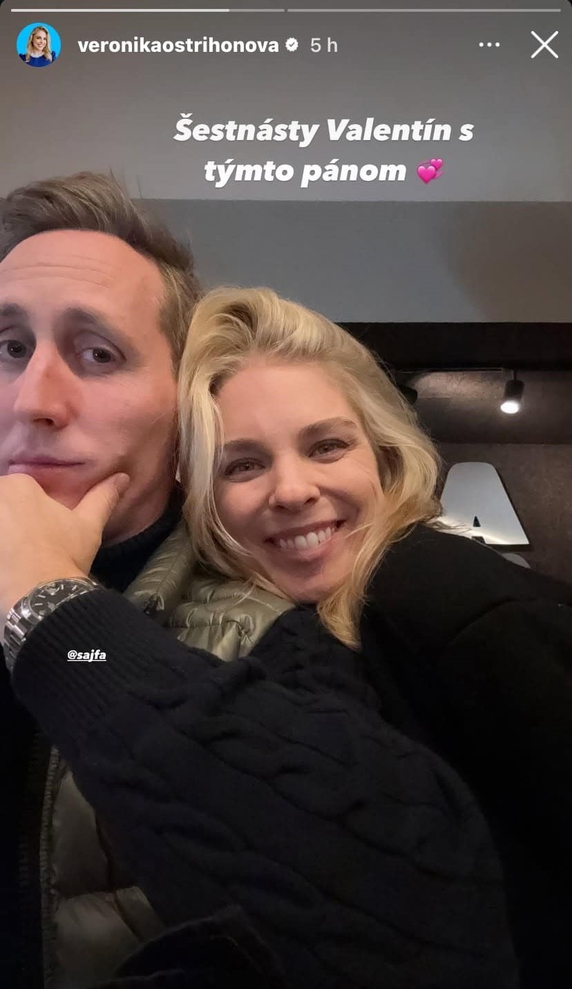 Veronika Cifrová Ostrihoňová pridala na Valentína romantickú fotku so svojím manželom Matejom Sajfom Cifrom. 