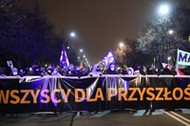 Uczestnicy Spaceru dla przyszłości w Warszawie, 9.12.2020r.