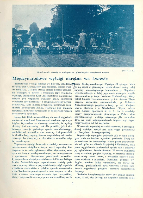 Wyścig we Lwowie w 1931 r.