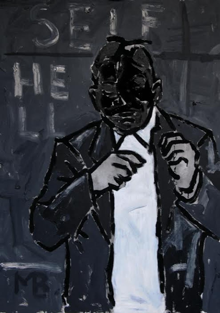 "Self Hell", 2016, ulje-pigment na platnu, 100x70
