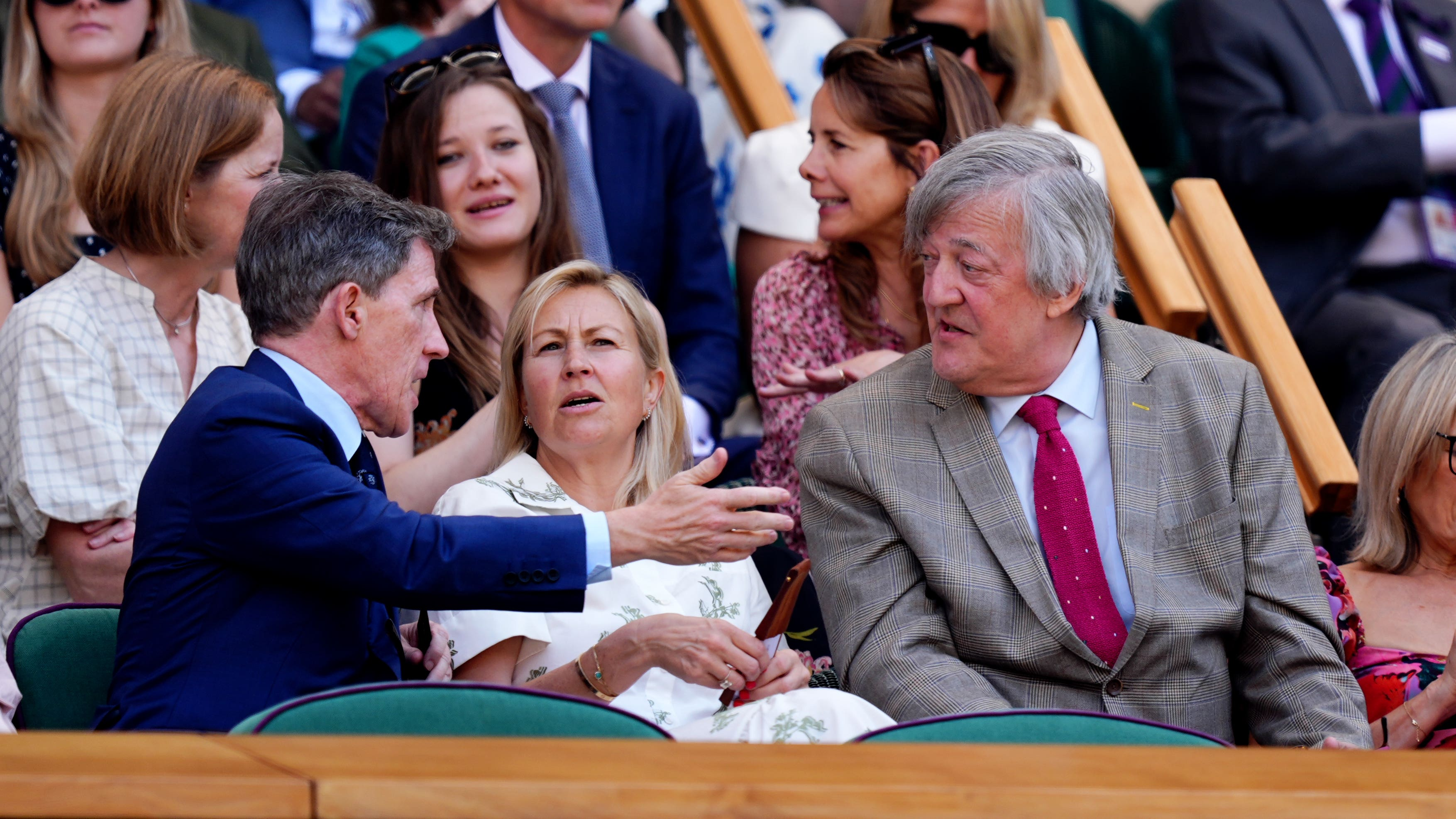 Stephen Fry and Ellie Goulding join stars in Wimbledon box