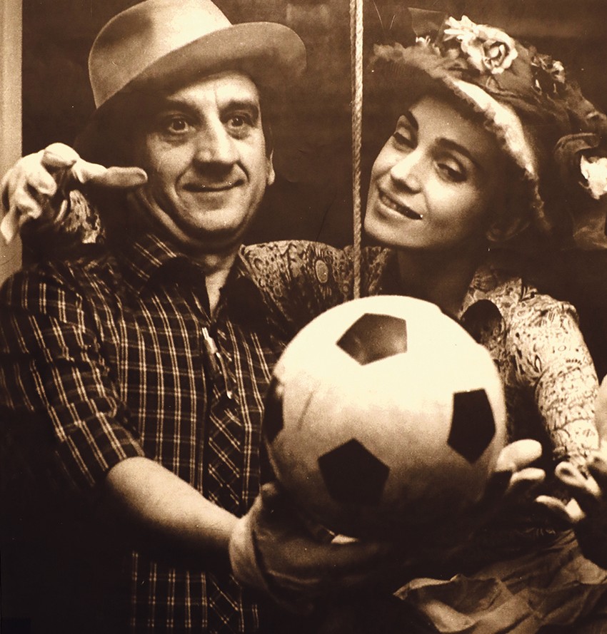 Sa Pavlom Minčićem u predstavi "Olovka piše srcem"