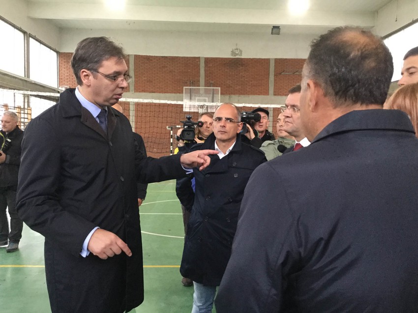 Aleksandar Vučić u školi u Beloj Palanci