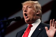 Republican presidential nominee Donald Trump speaks at a campaign rally in Reno