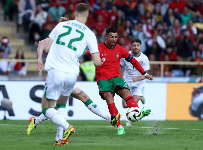 Cristiano Ronaldo w meczu Portugalia - Irlandia.