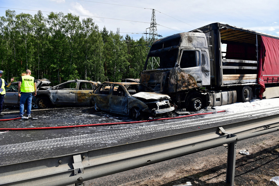 Karambol na A6 pod Szczecinem