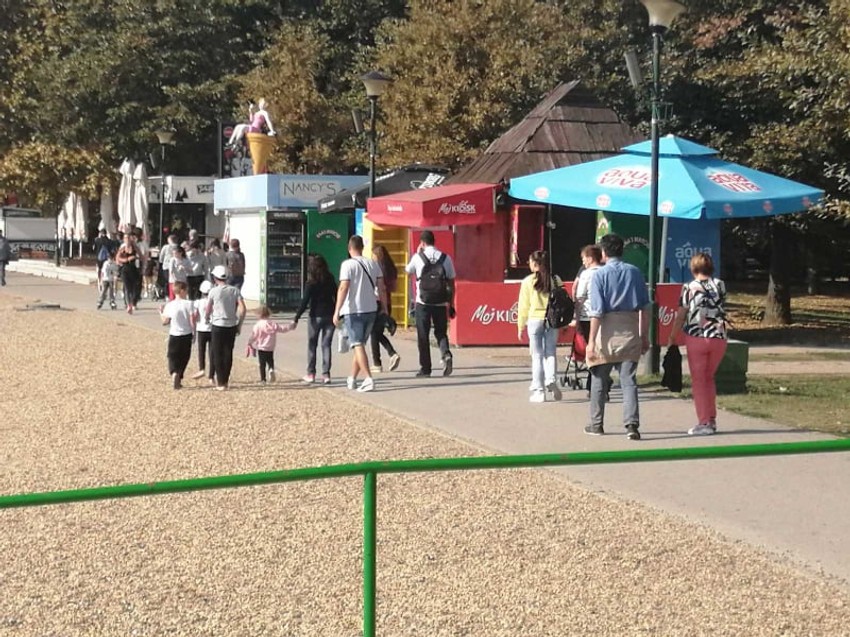 Šetači na Adi Ciganliji