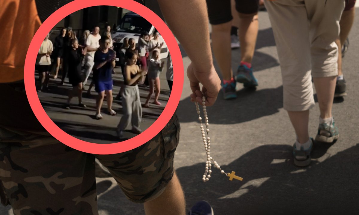 Nagranie z pielgrzymami obiegło sieć. "Skąd oni biorą siły?" [wideo]