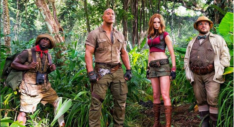 Cast of upcoming movie, Jumanji.