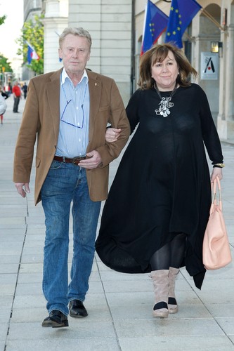 Daniel Olbrychski i Krystyna Demska-Olbrychska na premierze filmu 'Cud historii'